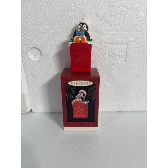 Hallmark Other - Hallmark Keepsake Ornament A Mom is a Special Gift 1996 Penguin Gift Box‎